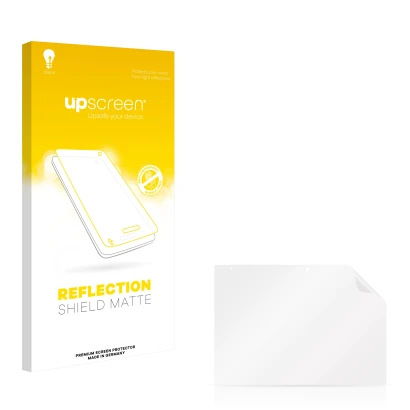 Front side of a product packaging with the brand logo upscreen. Next to it is the corresponding screen protector.