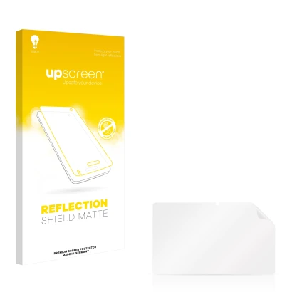 Front side of a product packaging with the brand logo upscreen. Next to it is the corresponding screen protector.