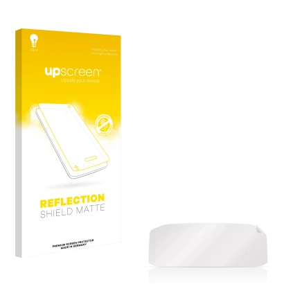 Front side of a product packaging with the brand logo upscreen. Next to it is the corresponding screen protector.