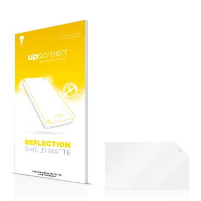 Front side of a product packaging with the brand logo upscreen. Next to it is the corresponding screen protector.