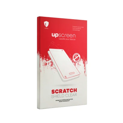 Front side of a product packaging with the brand logo upscreen