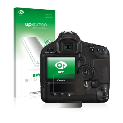 Front side of a product packaging with the brand logo upscreen. Next to it is the device Canon EOS 1D Mark III shown with the