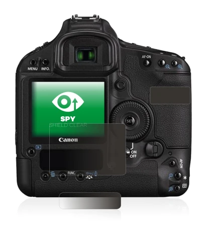 Image of the device Canon EOS 1D Mark III with a wide variety of screen protectors.