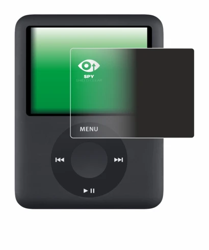 Image of the device Apple iPod nano (3th Gen.) with a wide variety of screen protectors.