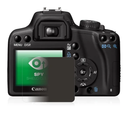 Image of the device Canon EOS 1000D with a wide variety of screen protectors.