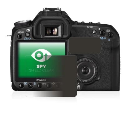 Image of the device Canon EOS 50D with a wide variety of screen protectors.