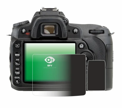 Image of the device Nikon D90 with a wide variety of screen protectors.