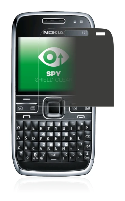 Image of the device Nokia E72 with a wide variety of screen protectors.