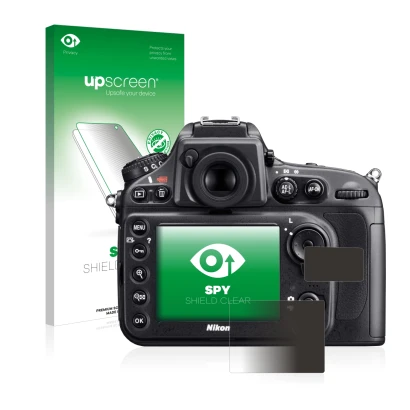 Front side of a product packaging with the brand logo upscreen. Next to it is the device Nikon D800 shown with the correspondi