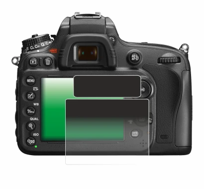 Image of the device Nikon D600 with a wide variety of screen protectors.