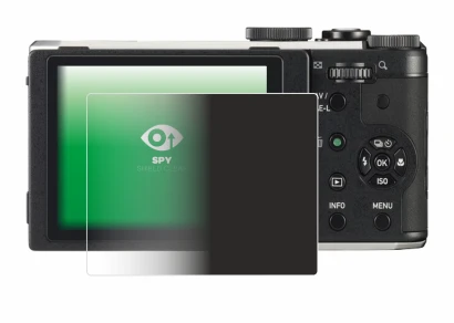 Image of the device Pentax MX-1 with a wide variety of screen protectors.
