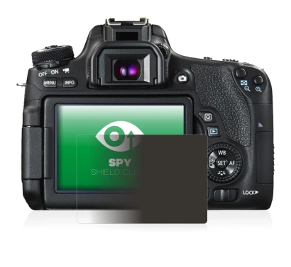 Image of the device Canon EOS 760D with a wide variety of screen protectors.