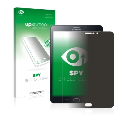 Front side of a product packaging with the brand logo upscreen. Next to it is the device Samsung Galaxy Tab Tab S2 8.0 LTE sho
