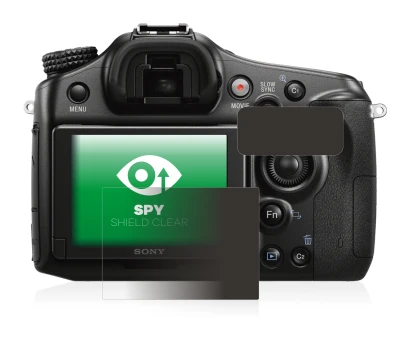 Image of the device Sony Alpha 68 with a wide variety of screen protectors.