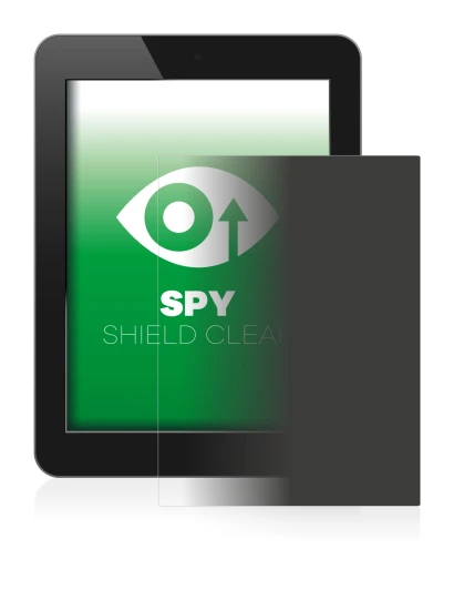 Image of the device with a wide variety of screen protectors.