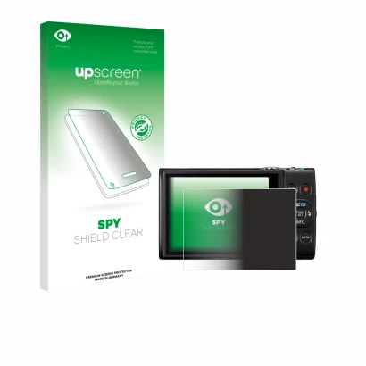 Front side of a product packaging with the brand logo upscreen. Next to it is the device Canon Digital Ixus 285 hs shown with