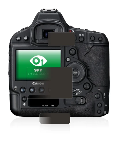 Image of the device Canon EOS 1D X Mark II with a wide variety of screen protectors.