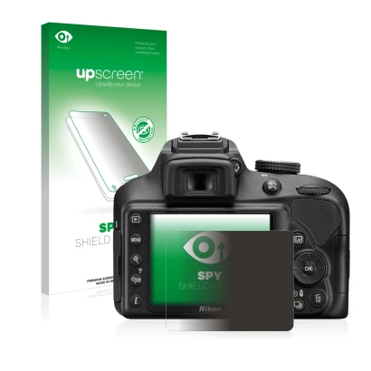 Front side of a product packaging with the brand logo upscreen. Next to it is the device Nikon D3400 shown with the correspond