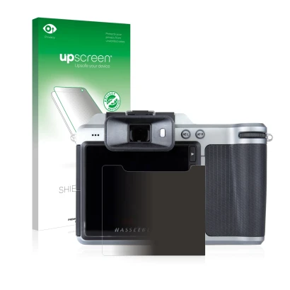 Front side of a product packaging with the brand logo upscreen. Next to it is the device Hasselblad X1D-50c shown with the cor