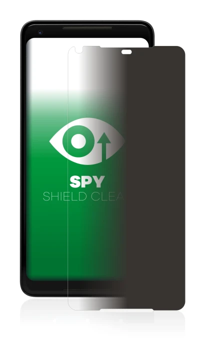 Image of the device Google Pixel 2 XL with a wide variety of screen protectors.