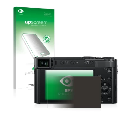 Front side of a product packaging with the brand logo upscreen. Next to it is the device Panasonic Lumix DC-TZ202 shown with t