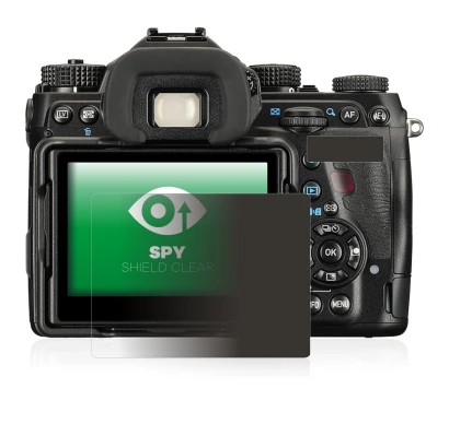 Image of the device Pentax K-1 Mark II with a wide variety of screen protectors.