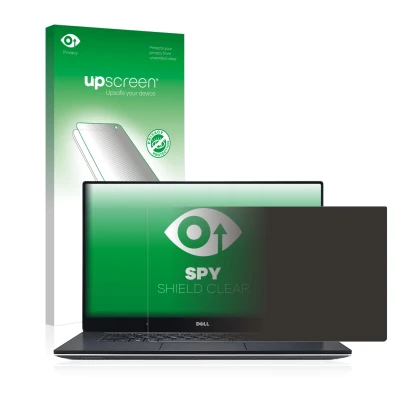 Front side of a product packaging with the brand logo upscreen. Next to it is the device Dell XPS 15 9560 shown with the corre