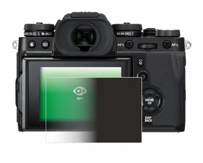 Image of the device Fujifilm X-T3 with a wide variety of screen protectors.