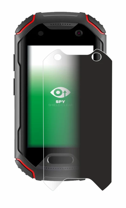 Image of the device Unihertz Atom with a wide variety of screen protectors.