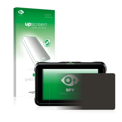 Front side of a product packaging with the brand logo upscreen. Next to it is the device Atomos Shinobi SDI shown with the cor