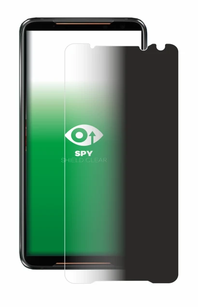 Image of the device ASUS ROG Phone 2 with a wide variety of screen protectors.