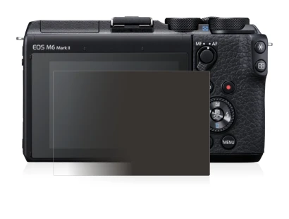 Image of the device Canon EOS M6 Mark II with a wide variety of screen protectors.