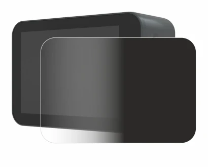 Image of the device Akaso V50X with a wide variety of screen protectors.