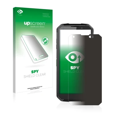 Front side of a product packaging with the brand logo upscreen. Next to it is the device Blackview BV9500 Plus shown with the