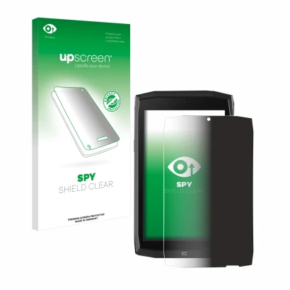 Front side of a product packaging with the brand logo upscreen. Next to it is the device Crosscall Core T4 shown with the corr
