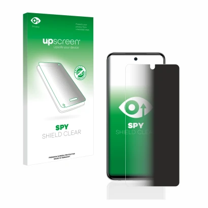 Front side of a product packaging with the brand logo upscreen. Next to it is the device Xiaomi Redmi Note 9S shown with the c
