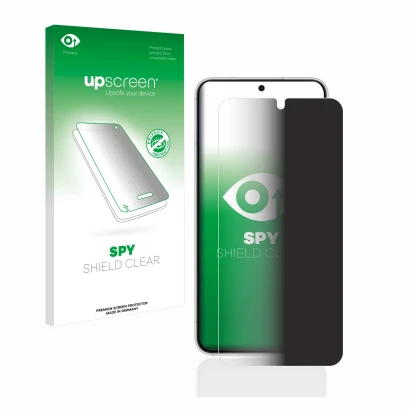 Front side of a product packaging with the brand logo upscreen. Next to it is the device Samsung Galaxy S22 5G shown with the 