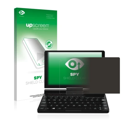 Front side of a product packaging with the brand logo upscreen. Next to it is the device GPD Pocket 3 shown with the correspon