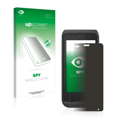 Front side of a product packaging with the brand logo upscreen. Next to it is the device Honeywell CT45 XP shown with the corr