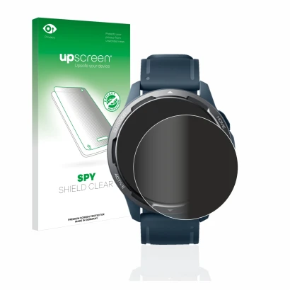 Front side of a product packaging with the brand logo upscreen. Next to it is the device Xiaomi Watch S1 Active shown with the