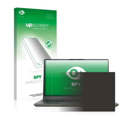 Front side of a product packaging with the brand logo upscreen. Next to it is the device Fujitsu Lifebook U7411 shown with the