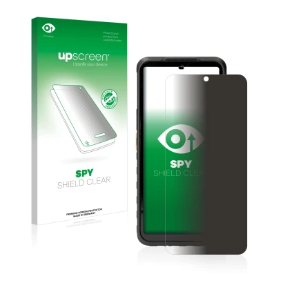 Front side of a product packaging with the brand logo upscreen. Next to it is the device Caterpillar Cat S53 5G shown with the