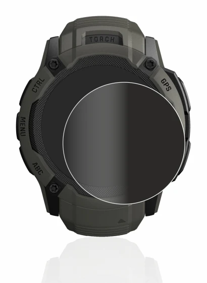 Image of the device Garmin Instinct 2X Solar with a wide variety of screen protectors.