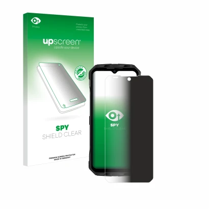 Front side of a product packaging with the brand logo upscreen. Next to it is the device Doogee V30 shown with the correspondi