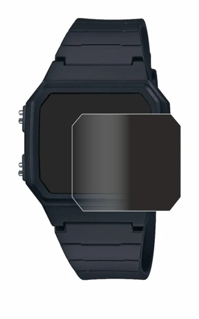 Image of the device Casio W-217H-1AVCF with a wide variety of screen protectors.