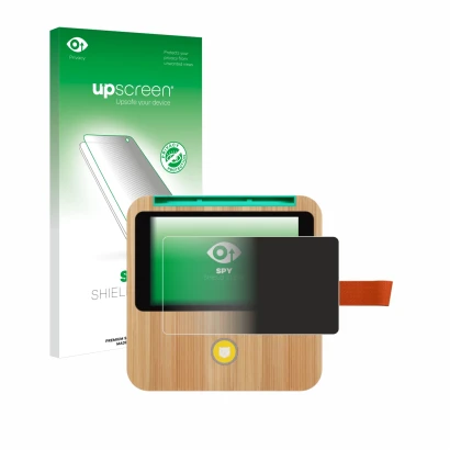 Front side of a product packaging with the brand logo upscreen. Next to it is the device tigerbox Touch Plus shown with the co