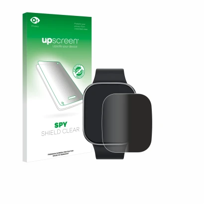 Front side of a product packaging with the brand logo upscreen. Next to it is the device Xiaomi Redmi Watch 4 shown with the c