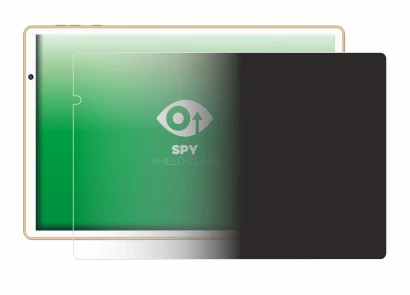 Image of the device Facetel Q3 with a wide variety of screen protectors.
