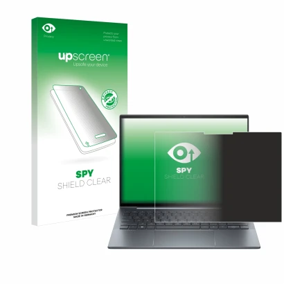 Front side of a product packaging with the brand logo upscreen. Next to it is the device HP Dragonfly G4 Non-Touch shown with