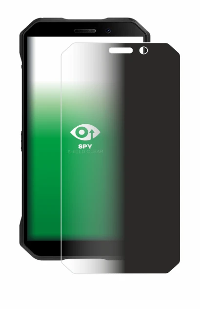 Image of the device Doogee S61 Pro with a wide variety of screen protectors.